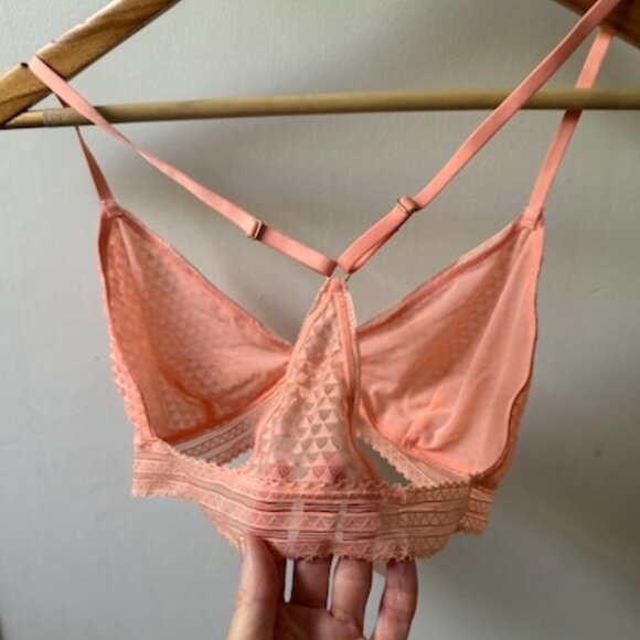 Madewell Neonish Peach Racerback Bralette Size M - Picture 4 of 5